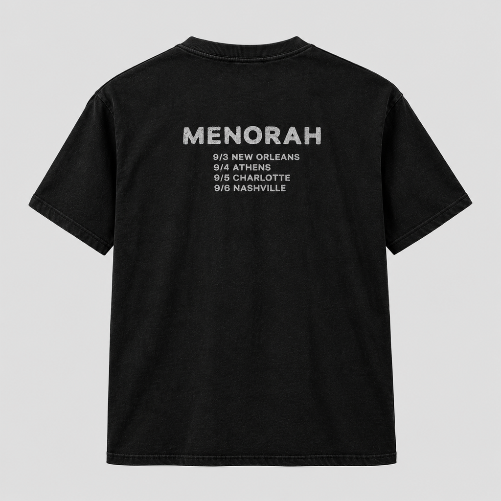 Menorah Graphic T Front & Back TOUR EXCLUSIVE