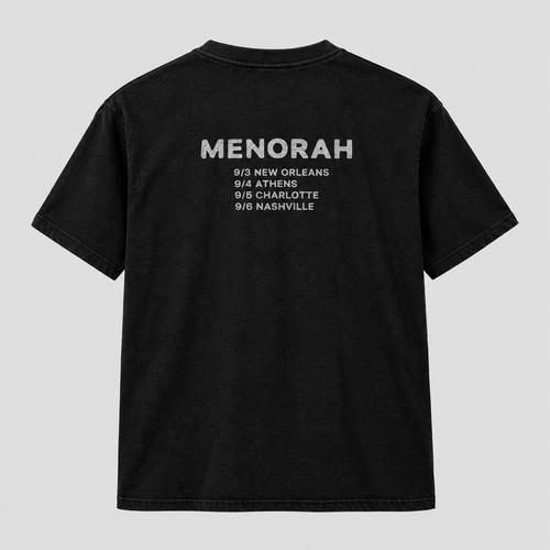Menorah Graphic T Front & Back TOUR EXCLUSIVE